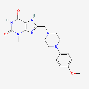 6-hydroxy-8-{[4-(4-methoxyphenyl)piperazin-1-yl]methyl}-3-methyl-3,7-dihydro-2H-purin-2-one