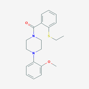 molecular formula C20H24N2O2S B4785064 1-[2-(ethylthio)benzoyl]-4-(2-methoxyphenyl)piperazine 