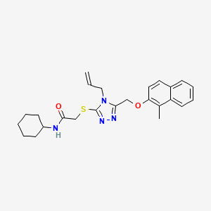 2-[(4-allyl-5-{[(1-methyl-2-naphthyl)oxy]methyl}-4H-1,2,4-triazol-3-yl)thio]-N-cyclohexylacetamide