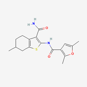 N-(3-carbamoyl-6-methyl-4,5,6,7-tetrahydro-1-benzothiophen-2-yl)-2,5-dimethylfuran-3-carboxamide