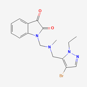 1-{[[(4-bromo-1-ethyl-1H-pyrazol-5-yl)methyl](methyl)amino]methyl}-1H-indole-2,3-dione