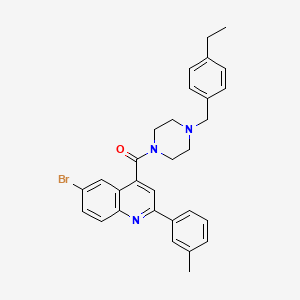 6-bromo-4-{[4-(4-ethylbenzyl)-1-piperazinyl]carbonyl}-2-(3-methylphenyl)quinoline