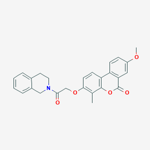 8-METHOXY-4-METHYL-3-[2-OXO-2-(1,2,3,4-TETRAHYDROISOQUINOLIN-2-YL)ETHOXY]-6H-BENZO[C]CHROMEN-6-ONE