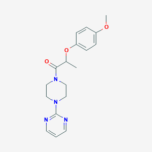 2-{4-[2-(4-methoxyphenoxy)propanoyl]-1-piperazinyl}pyrimidine