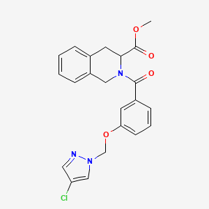 methyl 2-{3-[(4-chloro-1H-pyrazol-1-yl)methoxy]benzoyl}-1,2,3,4-tetrahydro-3-isoquinolinecarboxylate