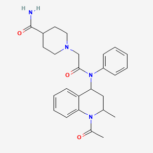 1-{2-[(1-acetyl-2-methyl-1,2,3,4-tetrahydro-4-quinolinyl)(phenyl)amino]-2-oxoethyl}-4-piperidinecarboxamide