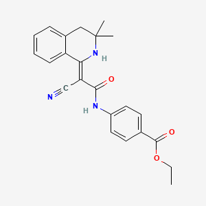 ethyl 4-{[cyano(3,3-dimethyl-3,4-dihydro-1(2H)-isoquinolinylidene)acetyl]amino}benzoate