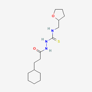 2-(3-cyclohexylpropanoyl)-N-(tetrahydrofuran-2-ylmethyl)hydrazinecarbothioamide