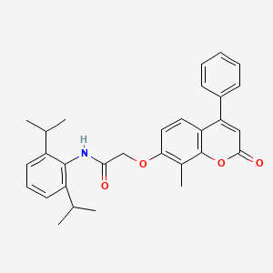 N-(2,6-diisopropylphenyl)-2-[(8-methyl-2-oxo-4-phenyl-2H-chromen-7-yl)oxy]acetamide