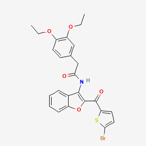 N-{2-[(5-bromo-2-thienyl)carbonyl]-1-benzofuran-3-yl}-2-(3,4-diethoxyphenyl)acetamide