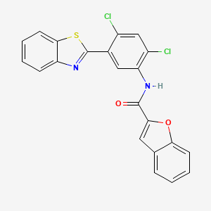 N-[5-(1,3-benzothiazol-2-yl)-2,4-dichlorophenyl]-1-benzofuran-2-carboxamide