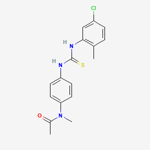 molecular formula C17H18ClN3OS B4785252 N-[4-({[(5-chloro-2-methylphenyl)amino]carbonothioyl}amino)phenyl]-N-methylacetamide 