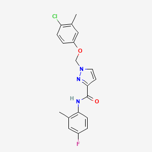 1-[(4-chloro-3-methylphenoxy)methyl]-N-(4-fluoro-2-methylphenyl)-1H-pyrazole-3-carboxamide