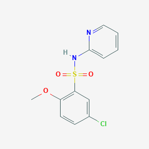 molecular formula C12H11ClN2O3S B4785306 5-chloro-2-methoxy-N-2-pyridinylbenzenesulfonamide 