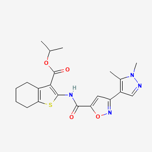 isopropyl 2-({[3-(1,5-dimethyl-1H-pyrazol-4-yl)-5-isoxazolyl]carbonyl}amino)-4,5,6,7-tetrahydro-1-benzothiophene-3-carboxylate