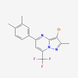 3-bromo-5-(3,4-dimethylphenyl)-2-methyl-7-(trifluoromethyl)pyrazolo[1,5-a]pyrimidine