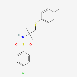 4-chloro-N-{1,1-dimethyl-2-[(4-methylphenyl)thio]ethyl}benzenesulfonamide