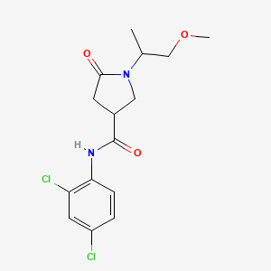 N-(2,4-dichlorophenyl)-1-(2-methoxy-1-methylethyl)-5-oxo-3-pyrrolidinecarboxamide