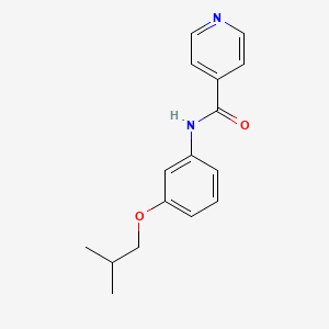 molecular formula C16H18N2O2 B4785380 N-(3-isobutoxyphenyl)isonicotinamide 