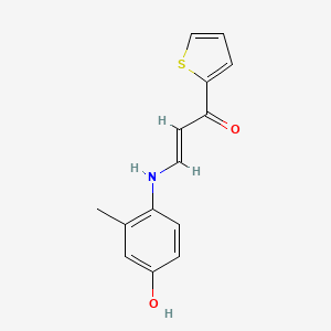 molecular formula C14H13NO2S B4785385 3-[(4-hydroxy-2-methylphenyl)amino]-1-(2-thienyl)-2-propen-1-one 