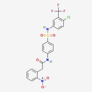 N-[4-({[4-chloro-3-(trifluoromethyl)phenyl]amino}sulfonyl)phenyl]-2-(2-nitrophenyl)acetamide