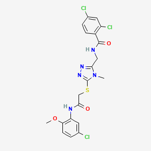 2,4-dichloro-N-{[5-({2-[(5-chloro-2-methoxyphenyl)amino]-2-oxoethyl}thio)-4-methyl-4H-1,2,4-triazol-3-yl]methyl}benzamide