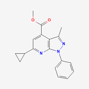 methyl 6-cyclopropyl-3-methyl-1-phenyl-1H-pyrazolo[3,4-b]pyridine-4-carboxylate