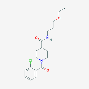 1-(2-chlorobenzoyl)-N-(3-ethoxypropyl)-4-piperidinecarboxamide