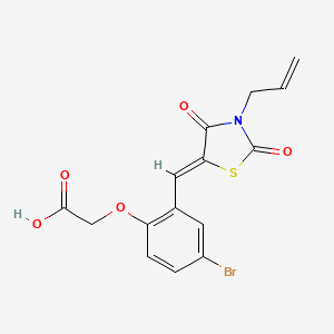 {2-[(3-allyl-2,4-dioxo-1,3-thiazolidin-5-ylidene)methyl]-4-bromophenoxy}acetic acid