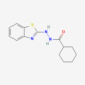 molecular formula C14H17N3OS B4785454 N'-1,3-benzothiazol-2-ylcyclohexanecarbohydrazide 