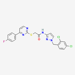 N-[1-(2,4-dichlorobenzyl)-1H-pyrazol-3-yl]-2-{[4-(4-fluorophenyl)-2-pyrimidinyl]thio}acetamide