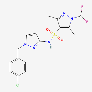 N-[1-(4-chlorobenzyl)-1H-pyrazol-3-yl]-1-(difluoromethyl)-3,5-dimethyl-1H-pyrazole-4-sulfonamide