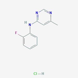 molecular formula C11H11ClFN3 B4785520 N-(2-fluorophenyl)-6-methylpyrimidin-4-amine hydrochloride 