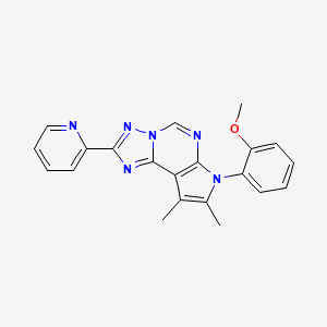 7-(2-methoxyphenyl)-8,9-dimethyl-2-(2-pyridinyl)-7H-pyrrolo[3,2-e][1,2,4]triazolo[1,5-c]pyrimidine