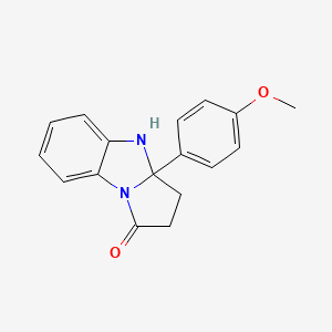 molecular formula C17H16N2O2 B4785565 3a-(4-methoxyphenyl)-2,3,3a,4-tetrahydro-1H-pyrrolo[1,2-a]benzimidazol-1-one 