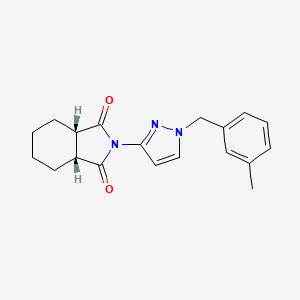 molecular formula C19H21N3O2 B4785590 (3aR,7aS)-2-[1-(3-methylbenzyl)-1H-pyrazol-3-yl]hexahydro-1H-isoindole-1,3(2H)-dione 