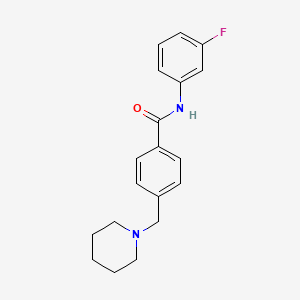 N-(3-fluorophenyl)-4-(1-piperidinylmethyl)benzamide