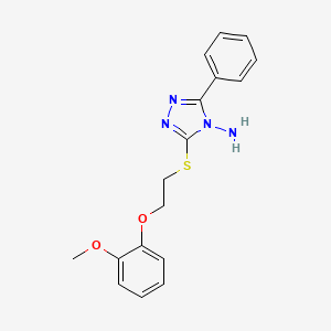 3-{[2-(2-methoxyphenoxy)ethyl]thio}-5-phenyl-4H-1,2,4-triazol-4-amine