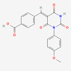 4-{[1-(4-methoxyphenyl)-2,4,6-trioxotetrahydro-5(2H)-pyrimidinylidene]methyl}benzoic acid