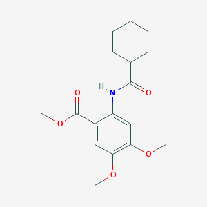 molecular formula C17H23NO5 B4785684 methyl 2-[(cyclohexylcarbonyl)amino]-4,5-dimethoxybenzoate 