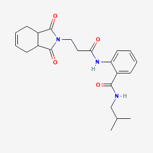 2-{[3-(1,3-dioxo-1,3,3a,4,7,7a-hexahydro-2H-isoindol-2-yl)propanoyl]amino}-N-isobutylbenzamide