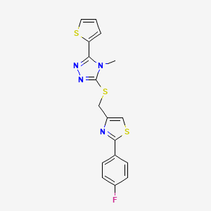 [2-(4-FLUOROPHENYL)-1,3-THIAZOL-4-YL]METHYL [4-METHYL-5-(2-THIENYL)-4H-1,2,4-TRIAZOL-3-YL] SULFIDE