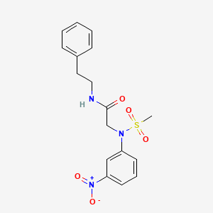 N~2~-(methylsulfonyl)-N~2~-(3-nitrophenyl)-N~1~-(2-phenylethyl)glycinamide