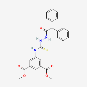 dimethyl 5-({[2-(diphenylacetyl)hydrazino]carbonothioyl}amino)isophthalate