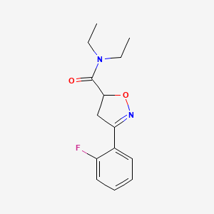 N,N-diethyl-3-(2-fluorophenyl)-4,5-dihydro-5-isoxazolecarboxamide