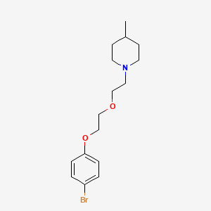 molecular formula C16H24BrNO2 B4785770 1-{2-[2-(4-bromophenoxy)ethoxy]ethyl}-4-methylpiperidine 