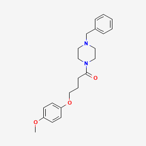 molecular formula C22H28N2O3 B4785774 1-benzyl-4-[4-(4-methoxyphenoxy)butanoyl]piperazine 