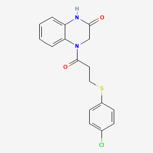 4-{3-[(4-chlorophenyl)thio]propanoyl}-3,4-dihydro-2(1H)-quinoxalinone