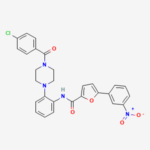 N-{2-[4-(4-chlorobenzoyl)-1-piperazinyl]phenyl}-5-(3-nitrophenyl)-2-furamide