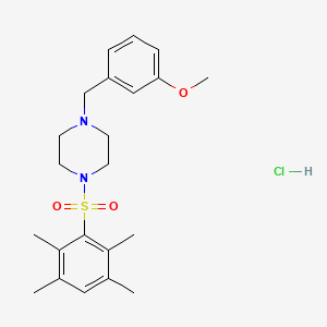 1-(3-methoxybenzyl)-4-[(2,3,5,6-tetramethylphenyl)sulfonyl]piperazine hydrochloride